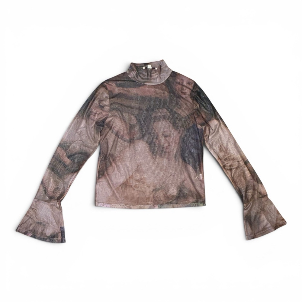 Shes So Fresh Top Small Renaissance Art Mesh Mock Sheer Goth Fairy Punk Artsy